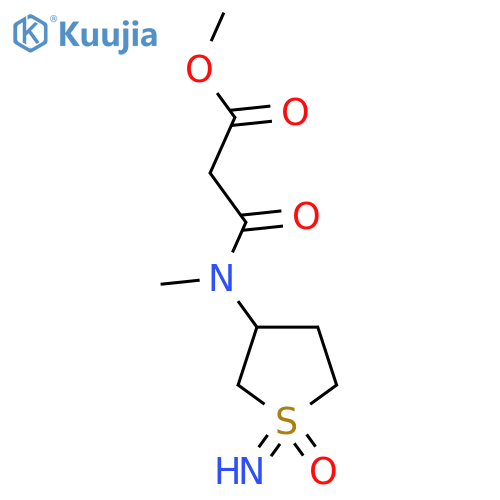 Methyl 2-[(1-imino-1-oxo-1lambda6-thiolan-3-yl)(methyl)carbamoyl]acetate structure