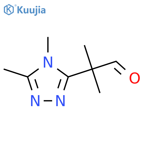 2-(dimethyl-4H-1,2,4-triazol-3-yl)-2-methylpropanal structure