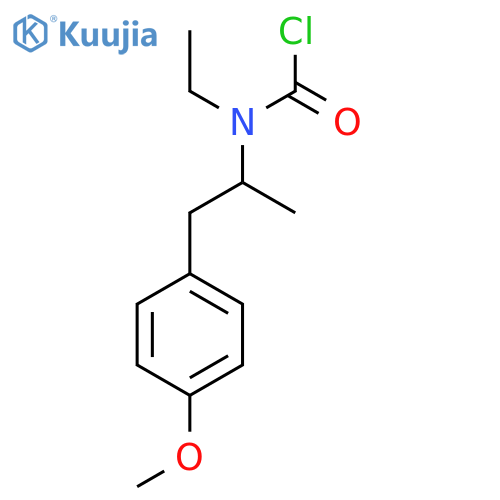 N-ethyl-N-[1-(4-methoxyphenyl)propan-2-yl]carbamoyl chloride structure