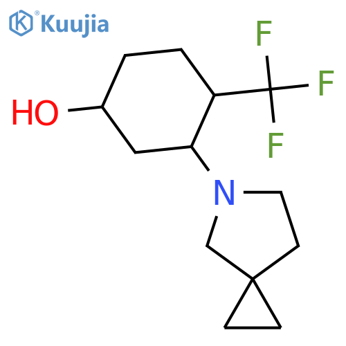 3-{5-Azaspiro[2.4]heptan-5-yl}-4-(trifluoromethyl)cyclohexan-1-ol structure