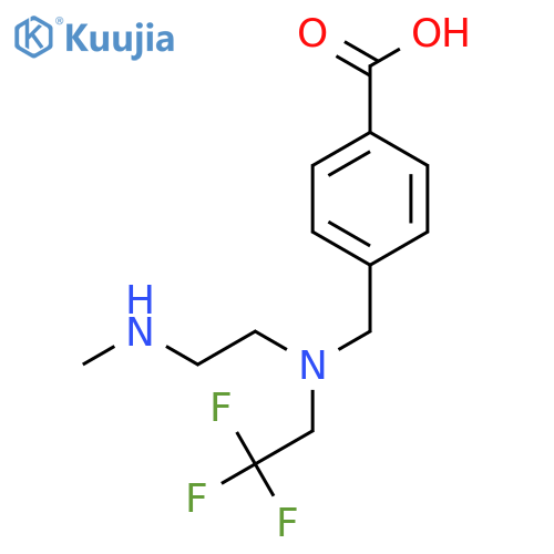 4-({2-(methylamino)ethyl(2,2,2-trifluoroethyl)amino}methyl)benzoic acid structure