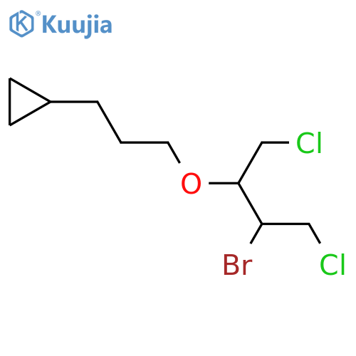 {3-(3-bromo-1,4-dichlorobutan-2-yl)oxypropyl}cyclopropane structure