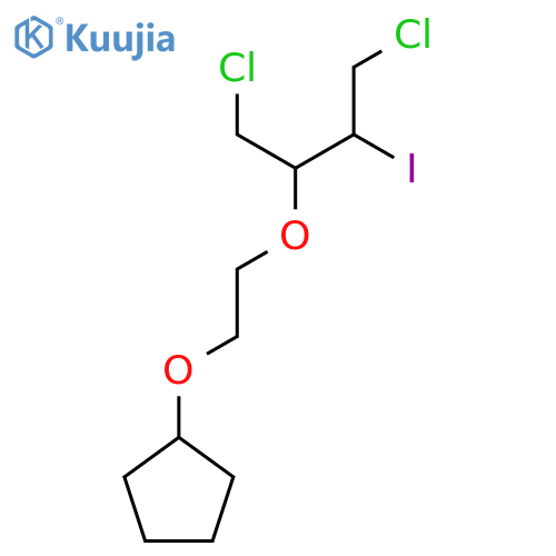 {2-(1,4-dichloro-3-iodobutan-2-yl)oxyethoxy}cyclopentane structure