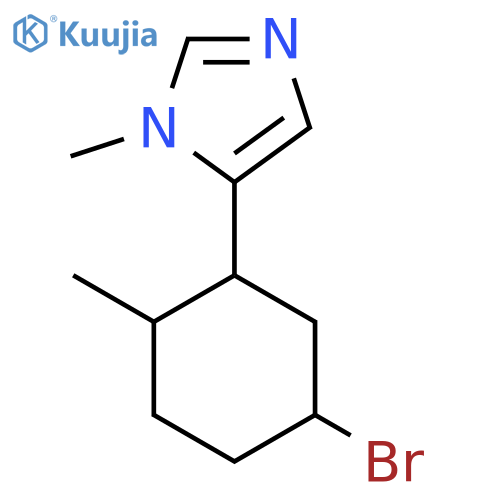 5-(5-bromo-2-methylcyclohexyl)-1-methyl-1H-imidazole structure