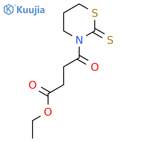 ethyl 4-oxo-4-(2-sulfanylidene-1,3-thiazinan-3-yl)butanoate structure