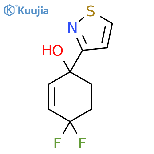 4,4-Difluoro-1-(1,2-thiazol-3-yl)cyclohex-2-en-1-ol structure