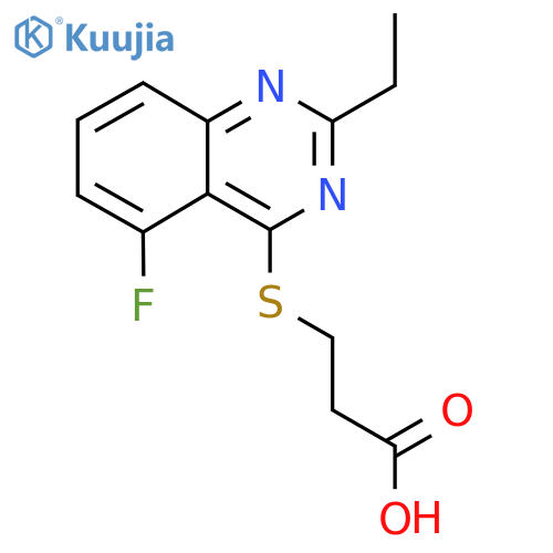 3-[(2-Ethyl-5-fluoroquinazolin-4-yl)sulfanyl]propanoic acid structure