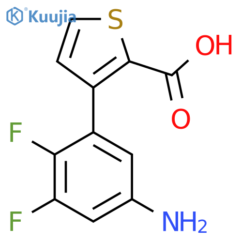 3-(5-amino-2,3-difluorophenyl)thiophene-2-carboxylic acid structure
