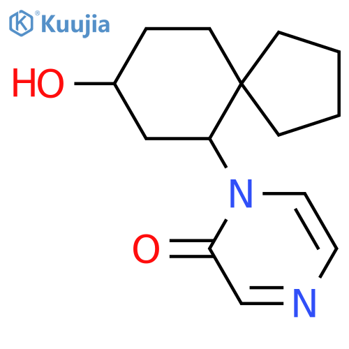 1-{8-Hydroxyspiro[4.5]decan-6-yl}-1,2-dihydropyrazin-2-one structure