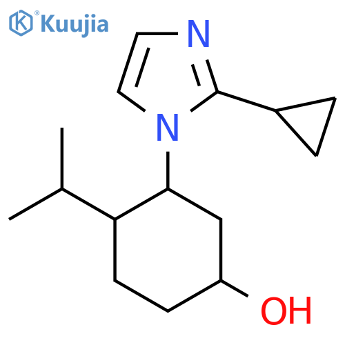 3-(2-cyclopropyl-1H-imidazol-1-yl)-4-(propan-2-yl)cyclohexan-1-ol structure