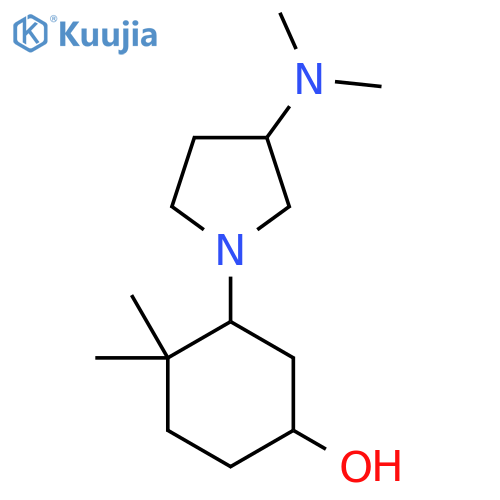 3-[3-(Dimethylamino)pyrrolidin-1-yl]-4,4-dimethylcyclohexan-1-ol structure