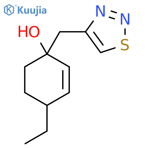 4-Ethyl-1-[(1,2,3-thiadiazol-4-yl)methyl]cyclohex-2-en-1-ol structure
