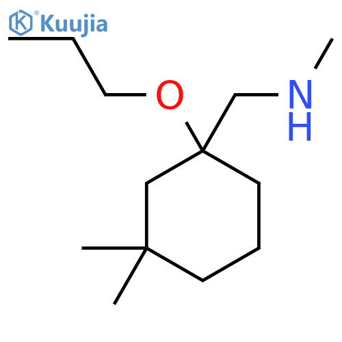 (3,3-dimethyl-1-propoxycyclohexyl)methyl(methyl)amine structure