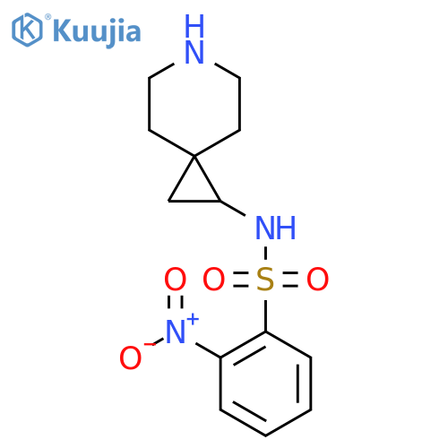 N-{6-azaspiro[2.5]octan-1-yl}-2-nitrobenzene-1-sulfonamide structure