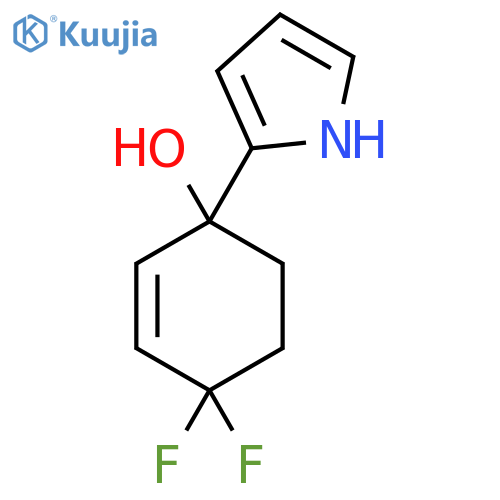 4,4-difluoro-1-(1H-pyrrol-2-yl)cyclohex-2-en-1-ol structure