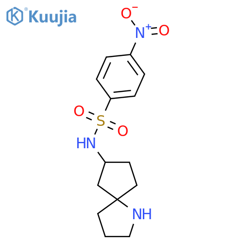 N-{1-azaspiro[4.4]nonan-7-yl}-4-nitrobenzene-1-sulfonamide structure