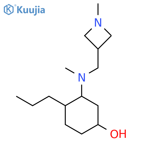 3-{Methyl[(1-methylazetidin-3-yl)methyl]amino}-4-propylcyclohexan-1-ol structure
