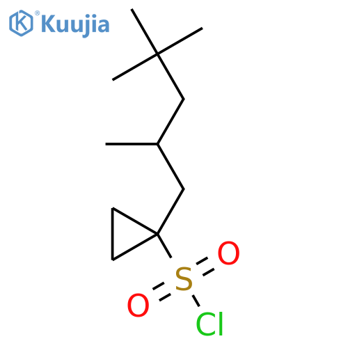 1-(2,4,4-trimethylpentyl)cyclopropane-1-sulfonyl chloride structure