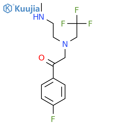 1-(4-fluorophenyl)-2-{2-(methylamino)ethyl(2,2,2-trifluoroethyl)amino}ethan-1-one structure