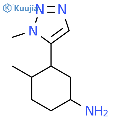 4-methyl-3-(1-methyl-1H-1,2,3-triazol-5-yl)cyclohexan-1-amine structure