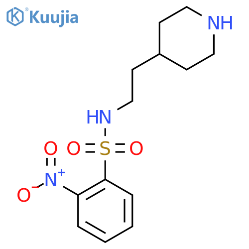 2-nitro-N-[2-(piperidin-4-yl)ethyl]benzene-1-sulfonamide structure
