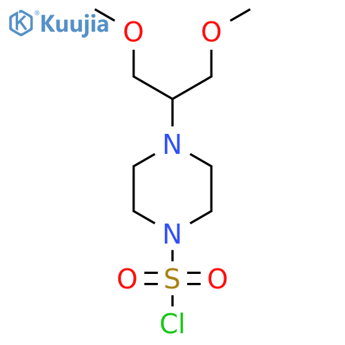 4-(1,3-Dimethoxypropan-2-yl)piperazine-1-sulfonyl chloride structure