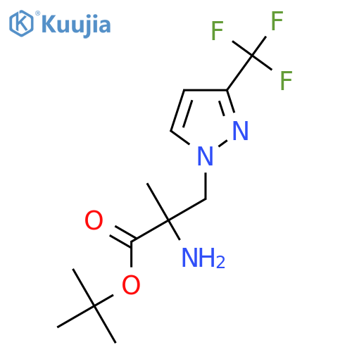 tert-butyl 2-amino-2-methyl-3-3-(trifluoromethyl)-1H-pyrazol-1-ylpropanoate structure