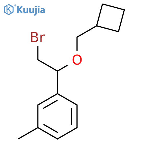 1-2-bromo-1-(cyclobutylmethoxy)ethyl-3-methylbenzene structure