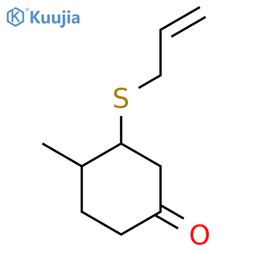 4-Methyl-3-(prop-2-en-1-ylsulfanyl)cyclohexan-1-one structure