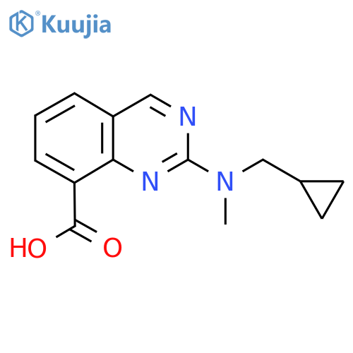 2-[(Cyclopropylmethyl)(methyl)amino]quinazoline-8-carboxylic acid structure