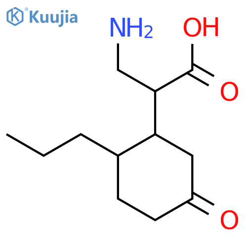 3-Amino-2-(5-oxo-2-propylcyclohexyl)propanoic acid structure