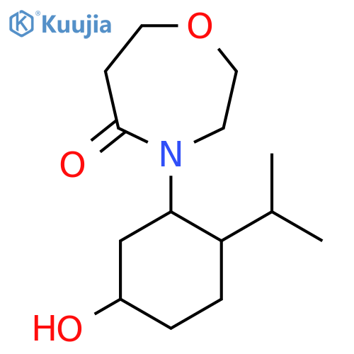 4-[5-Hydroxy-2-(propan-2-yl)cyclohexyl]-1,4-oxazepan-5-one structure
