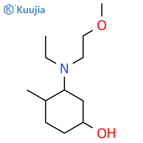 3-[Ethyl(2-methoxyethyl)amino]-4-methylcyclohexan-1-ol structure