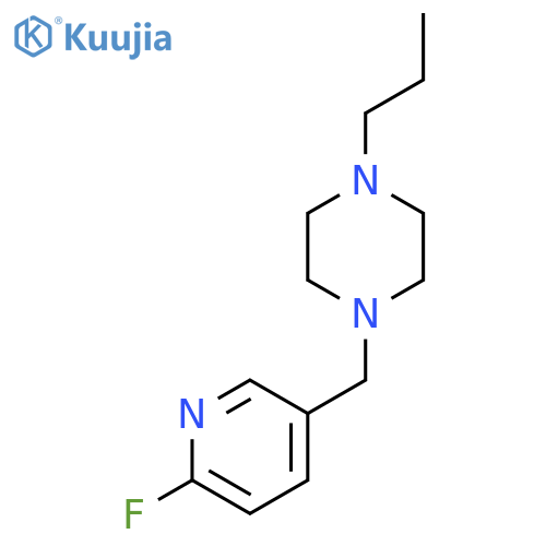 1-(6-fluoropyridin-3-yl)methyl-4-propylpiperazine structure