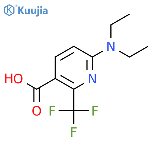 6-(diethylamino)-2-(trifluoromethyl)pyridine-3-carboxylic acid structure