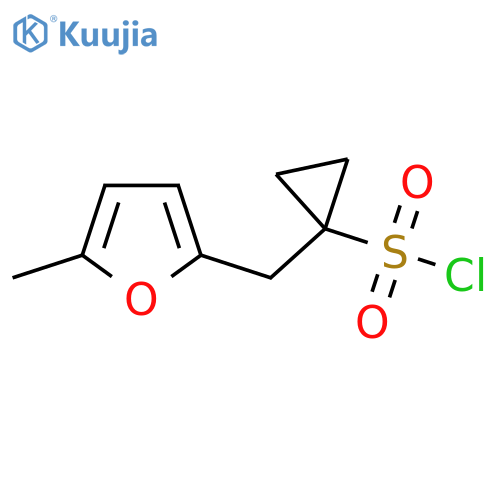 1-(5-methylfuran-2-yl)methylcyclopropane-1-sulfonyl chloride structure