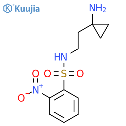 N-2-(1-aminocyclopropyl)ethyl-2-nitrobenzene-1-sulfonamide structure