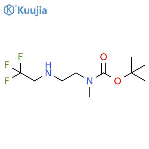 tert-butyl N-methyl-N-{2-(2,2,2-trifluoroethyl)aminoethyl}carbamate structure