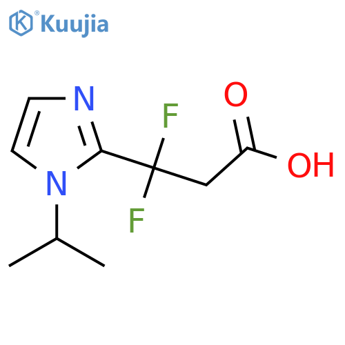 3,3-difluoro-3-1-(propan-2-yl)-1H-imidazol-2-ylpropanoic acid structure