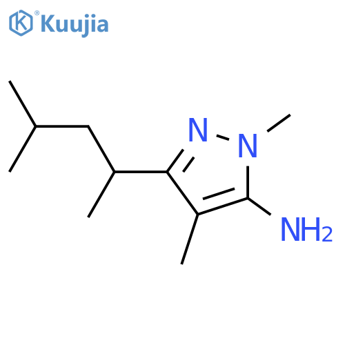 1,4-dimethyl-3-(4-methylpentan-2-yl)-1H-pyrazol-5-amine structure