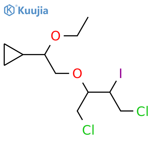 {2-(1,4-dichloro-3-iodobutan-2-yl)oxy-1-ethoxyethyl}cyclopropane structure