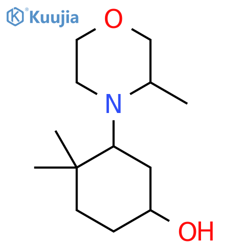 4,4-Dimethyl-3-(3-methylmorpholin-4-yl)cyclohexan-1-ol structure