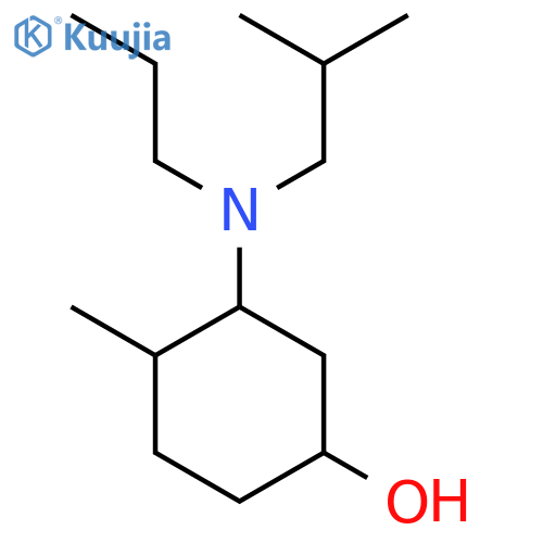 4-Methyl-3-[(2-methylpropyl)(propyl)amino]cyclohexan-1-ol structure