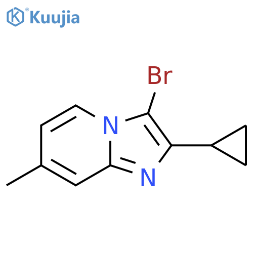 3-bromo-2-cyclopropyl-7-methylimidazo1,2-apyridine structure