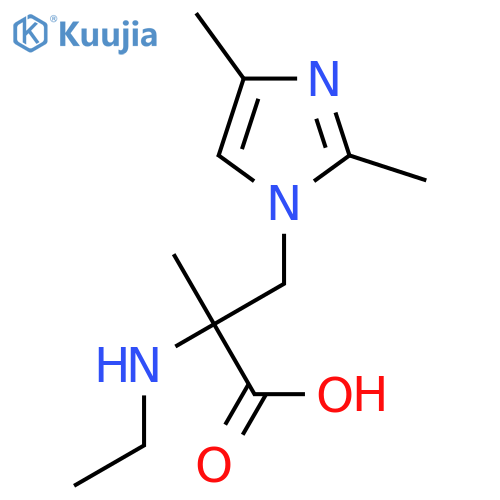 3-(2,4-dimethyl-1H-imidazol-1-yl)-2-(ethylamino)-2-methylpropanoic acid structure