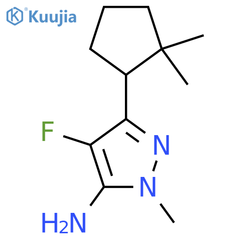 3-(2,2-dimethylcyclopentyl)-4-fluoro-1-methyl-1H-pyrazol-5-amine structure