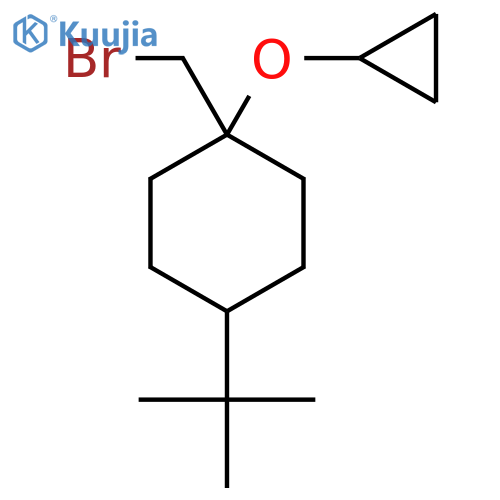 1-(bromomethyl)-4-tert-butyl-1-cyclopropoxycyclohexane structure