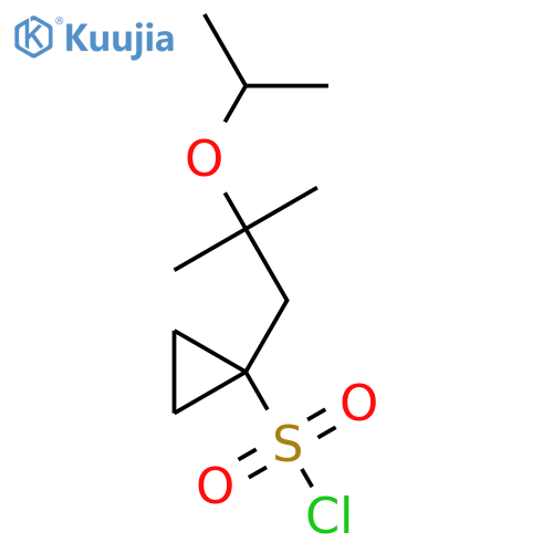 1-2-methyl-2-(propan-2-yloxy)propylcyclopropane-1-sulfonyl chloride structure