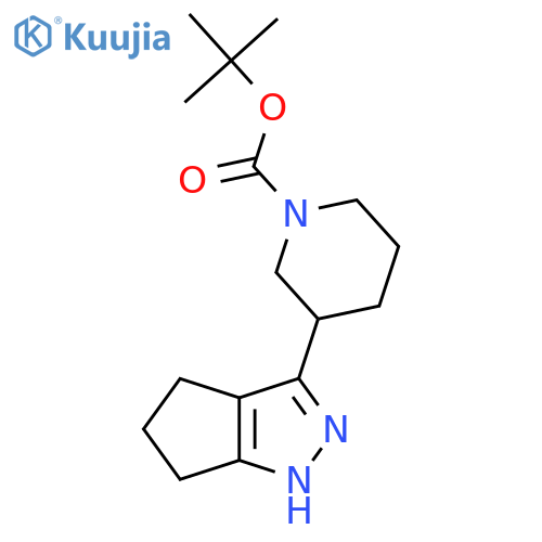 tert-butyl 3-{1H,4H,5H,6H-cyclopenta[c]pyrazol-3-yl}piperidine-1-carboxylate structure