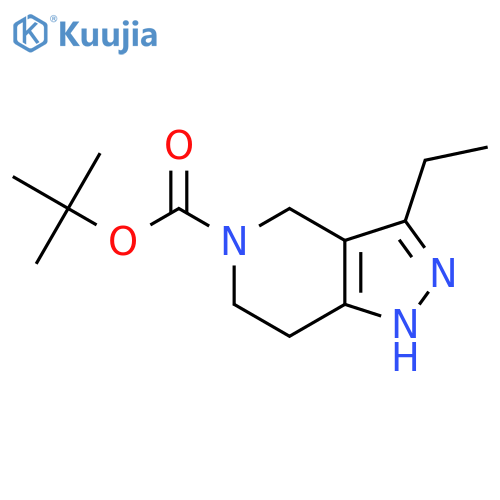 tert-butyl 3-ethyl-2H,4H,5H,6H,7H-pyrazolo[4,3-c]pyridine-5-carboxylate structure